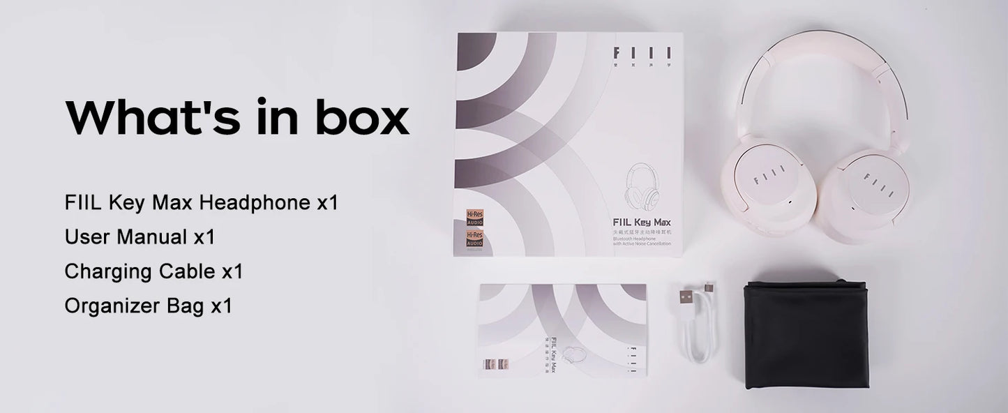 FIlL Key Max Hl-FI Wireless ANC Headphones