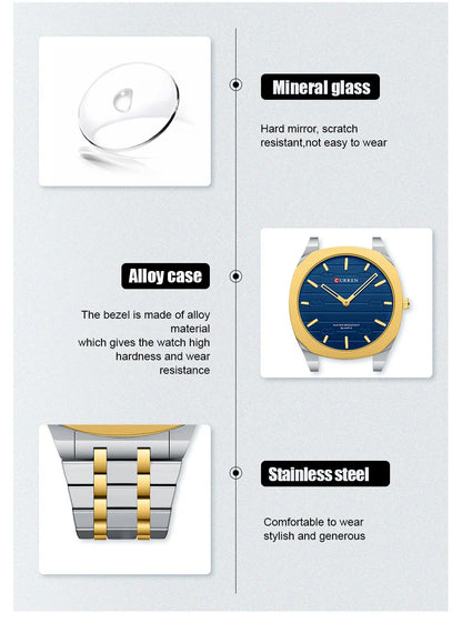 CURREN Thin Quartz Watch