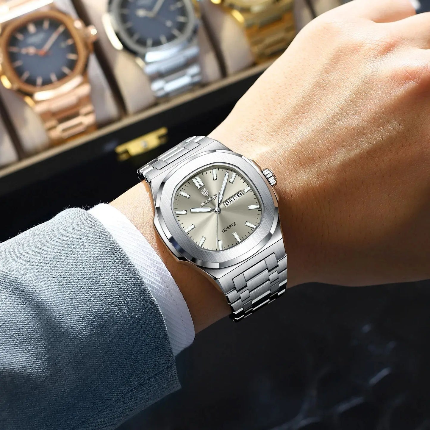 POEDAGAR Luxury Military Watch