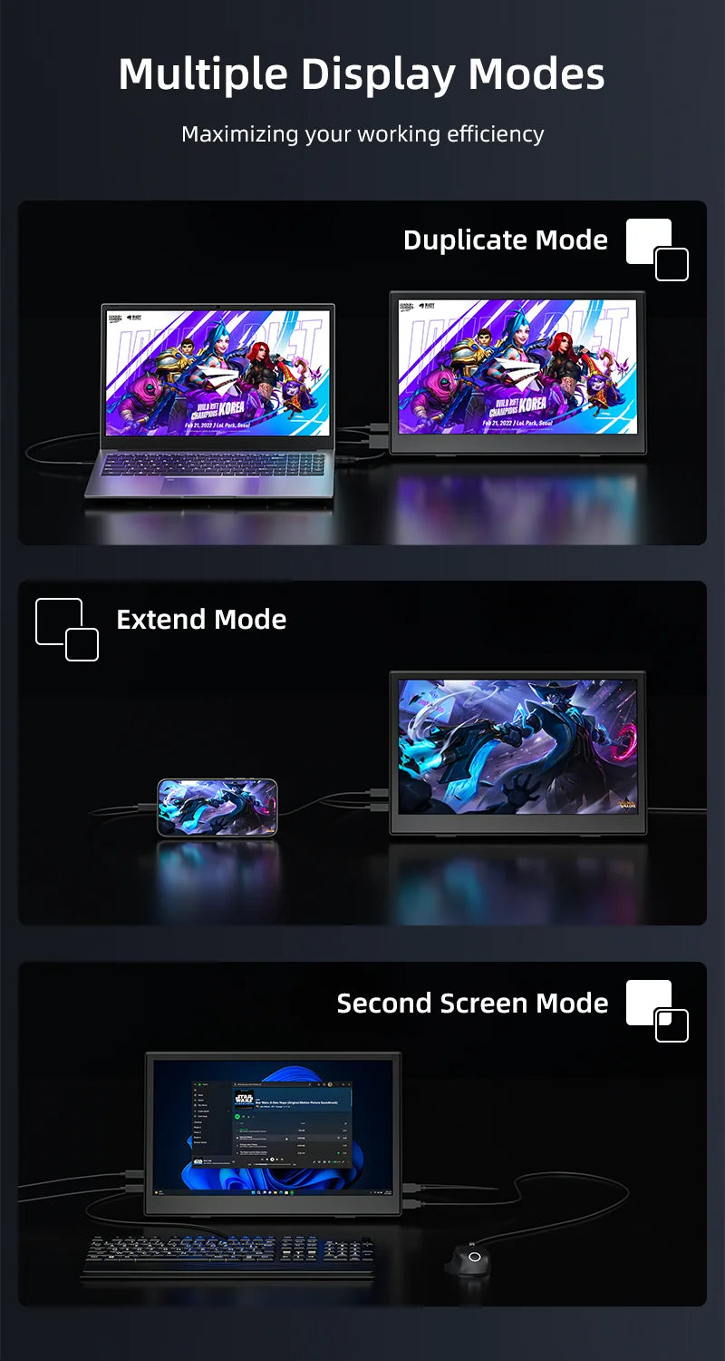 BYONE 11.6 HD Portable Monitor