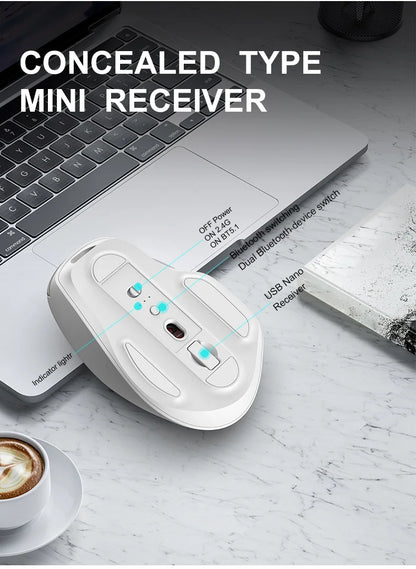 Noiseless Dual Mode Wireless Mouse