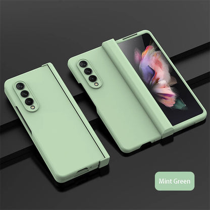 Ultra Thin Folding Shockproof Case For Samsung Galaxy Z Fold 4 6 Fold4 Fold3 Fold 5 360 Full Protection Candy Color Hard Cover