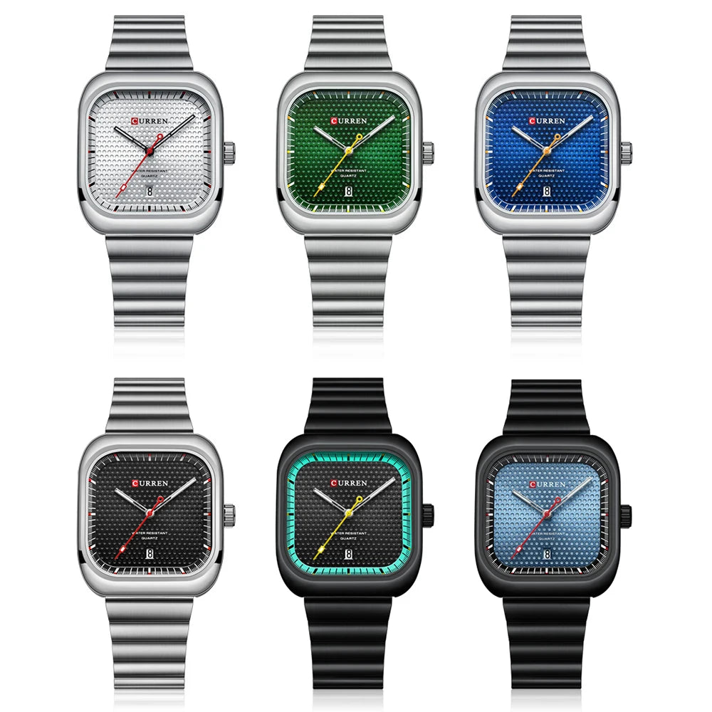 CURREN Simple Business Square Quartz Watch
