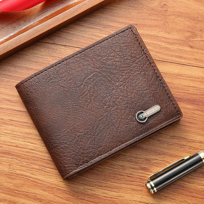 Men's Short Bifold Leather Wallet