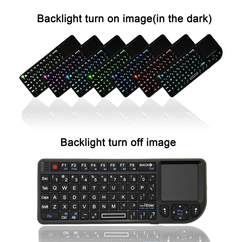 Wireless Keyboard Handheld With Touchpad Mouse