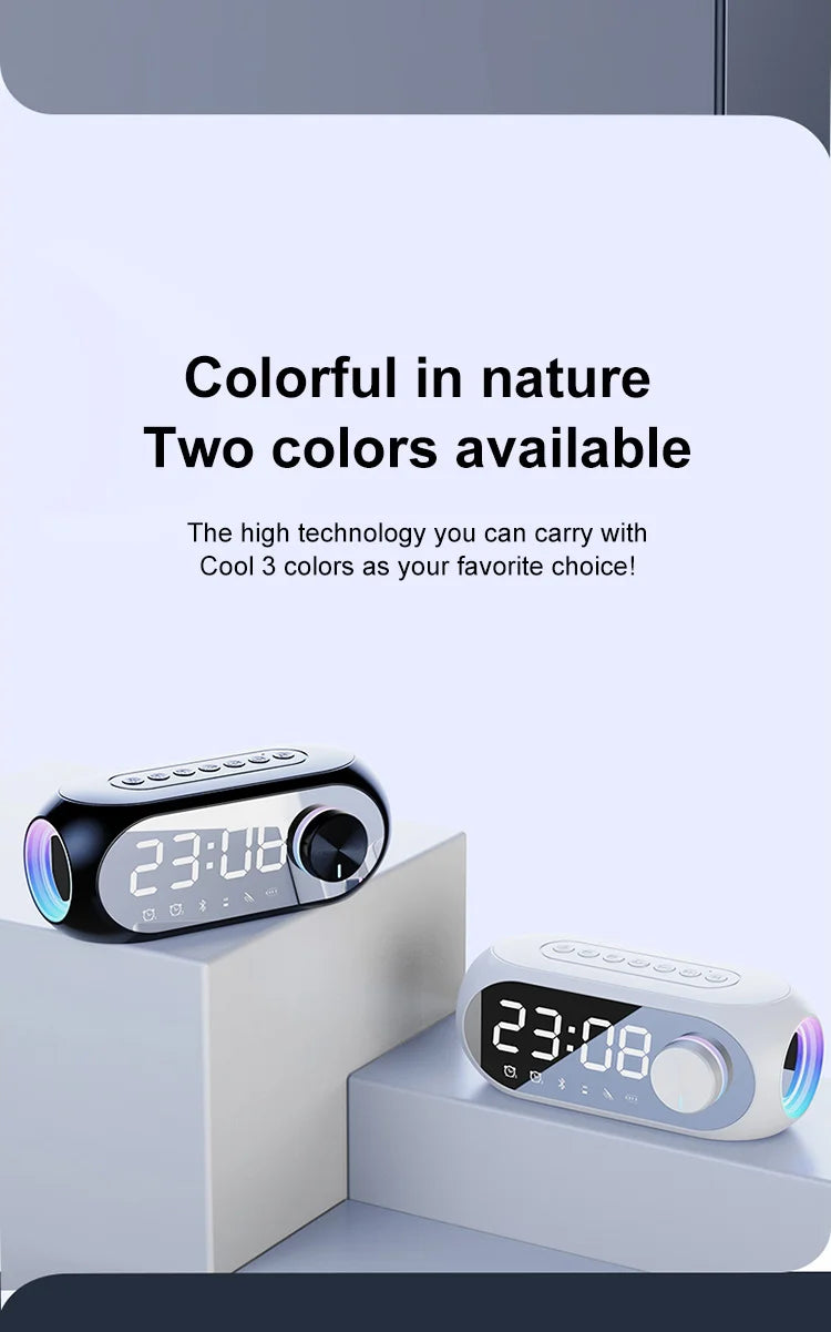 Alarm Clock Radio FM Bluetooth Speaker