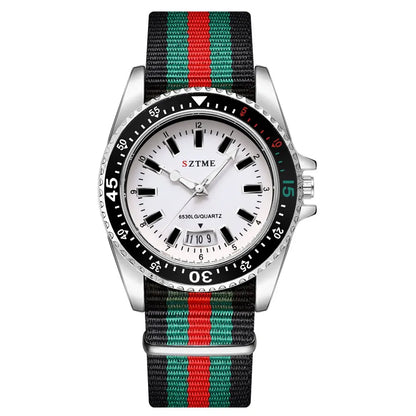 Men's nylon strap calendar watch