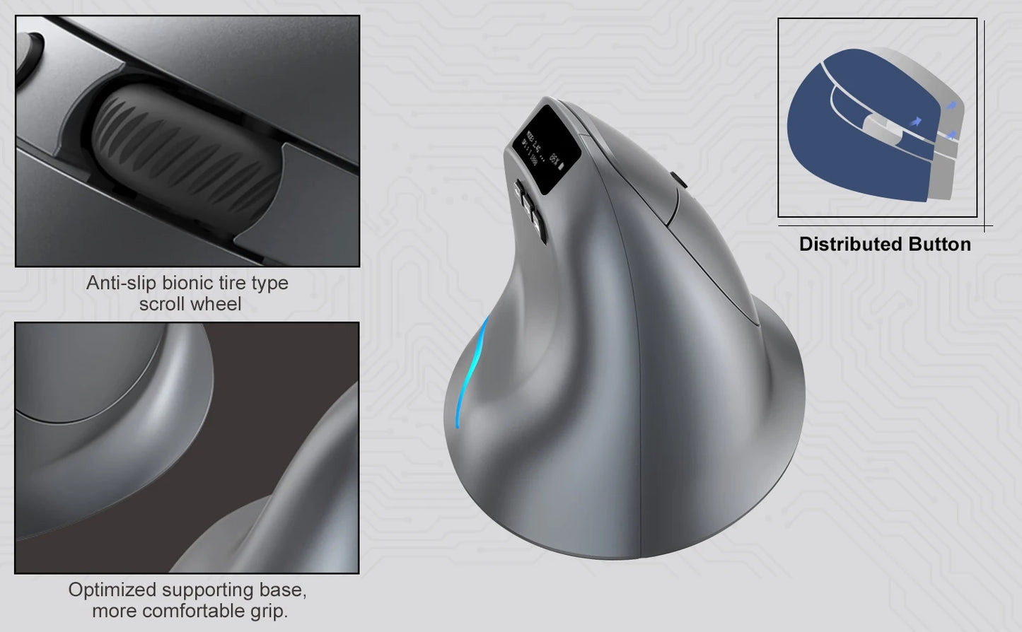 Lefon Bluetooth Vertical Mouse Wireless