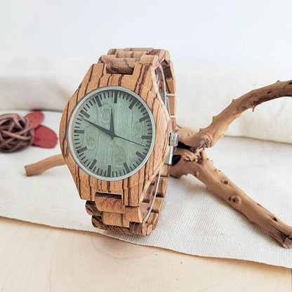 Unisex Vintage Wooden Wristwatch