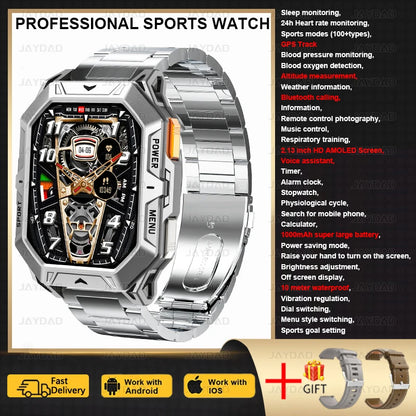 AMOLED Screen Men's Smartwatch