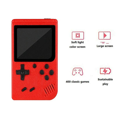 A Red Retro Children's Handheld Small Game Console