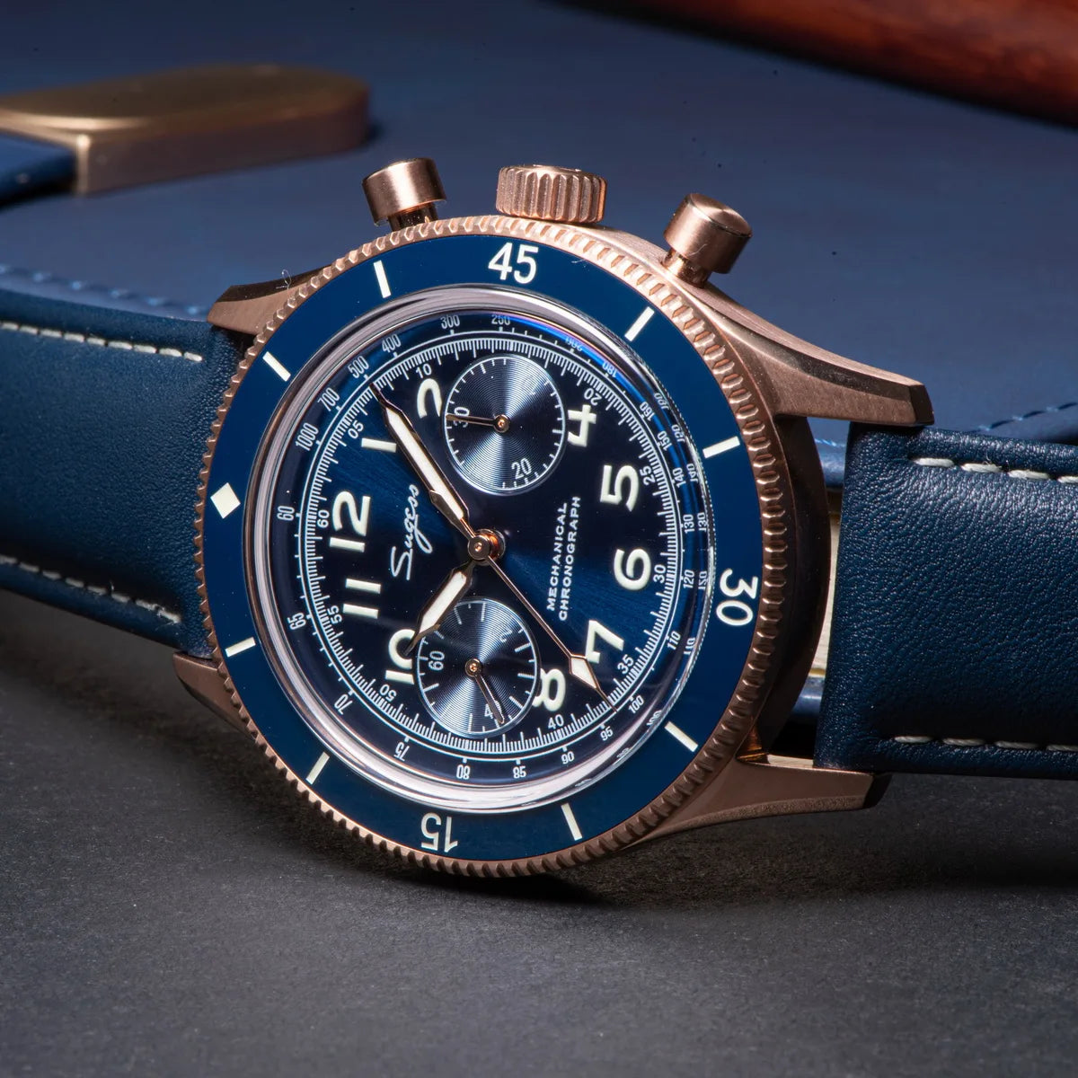 Sugess Handwind Chronograph Watch