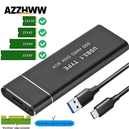 Type-C USB 3.1 to M.2 NGFF SSD Mobile Hard Disk Box