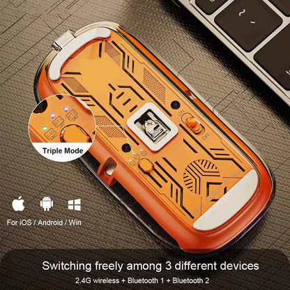 Transparent Magnetic Triple Mode Wireless Mouse