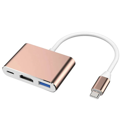 Type C To HDMI 3 in 1 USB Cable Converter