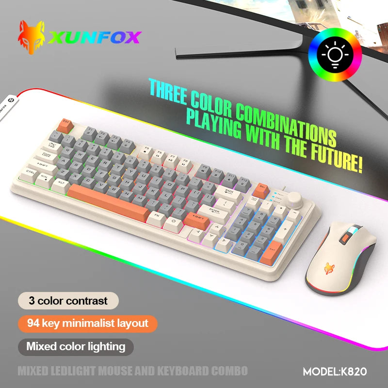 USB Wired Game Keyboard Mouse Set