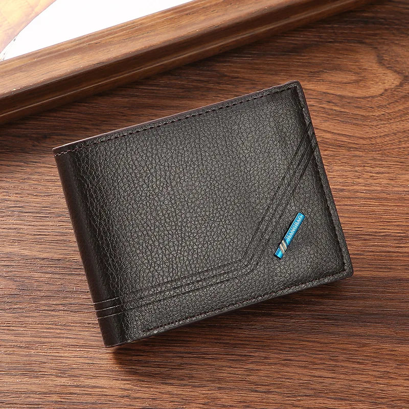 Men's Short Bifold Leather Wallet