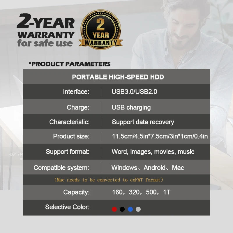Portable External Hard Disk Drive