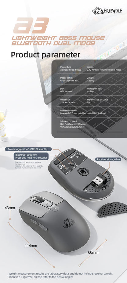 A3 Wireless Mouse Silent ABS