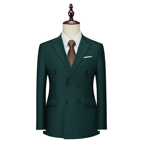 Men's Double-Breasted Blazer Coat