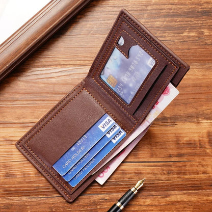 Men's Short Bifold Leather Wallet