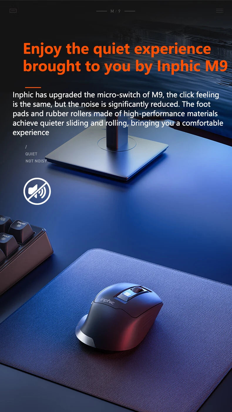INPHIC M9 2.4G Wireless Mouse Rechargeable