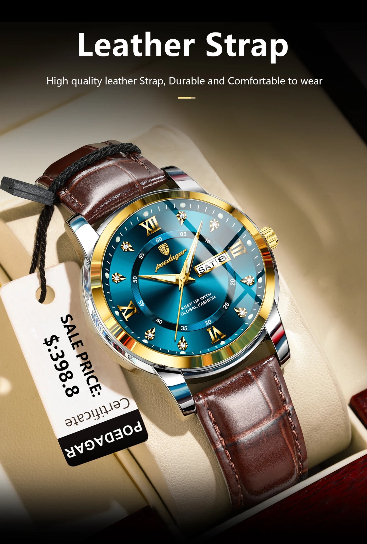 POEDAGAR Luxury Business Men Watch