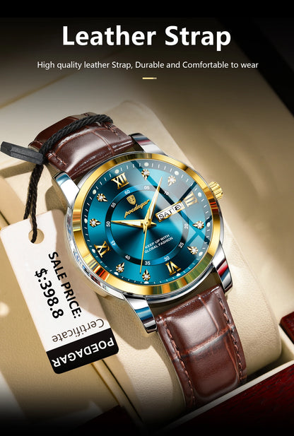 POEDAGAR Luxury Business Men Watch