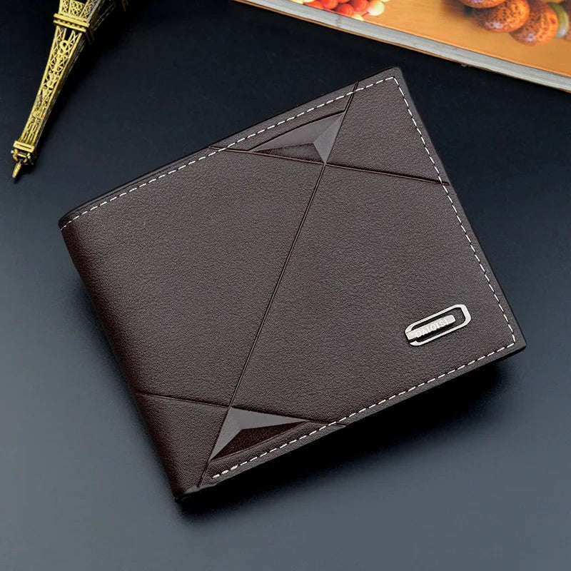 Men's Short Bifold Leather Wallet