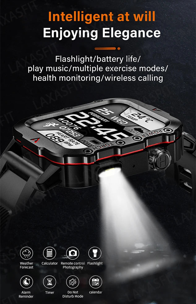 LAXASFIT LED Men's Smartwatch