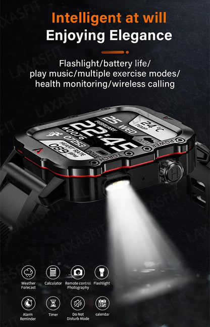LAXASFIT LED Men's Smartwatch