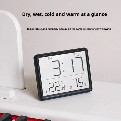 Slim Digital Wall Clock with LCD Alarm