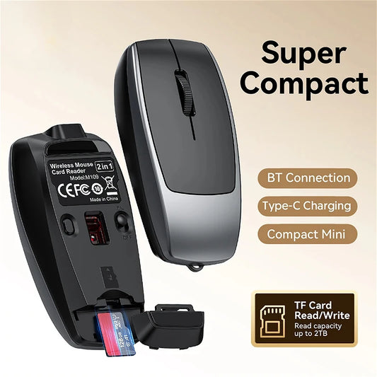 Card Reader Mini Wireless Bluetooth Mouse