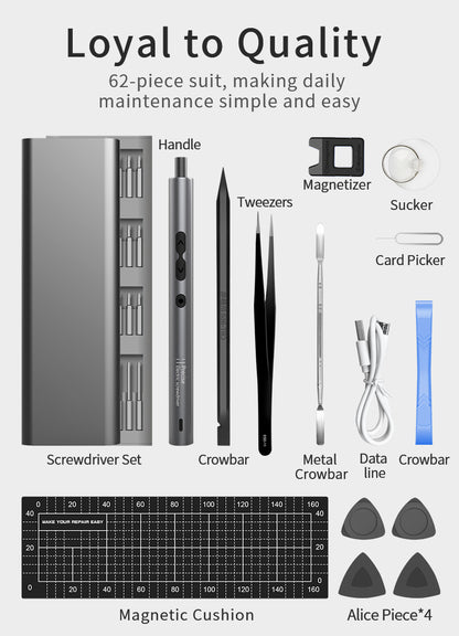 62/6 in 1 Electric Screwdriver Set