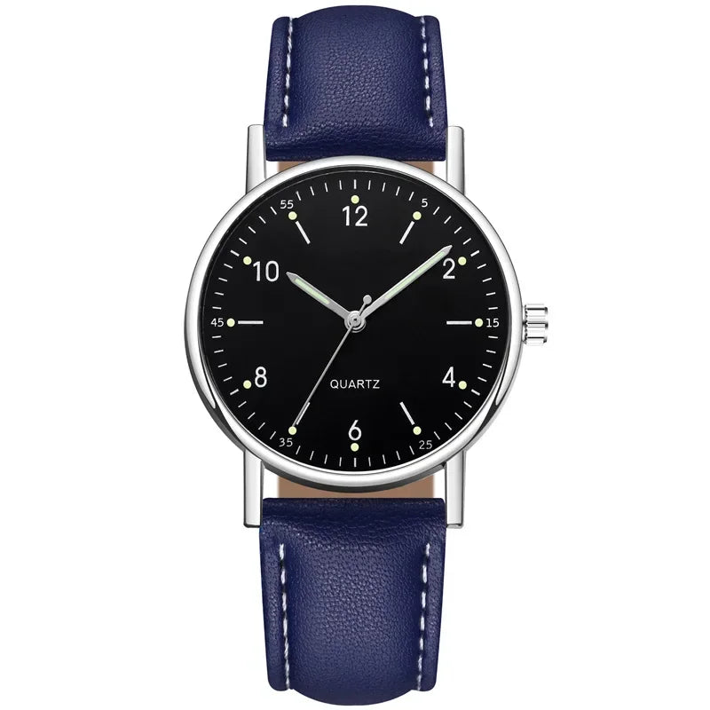 Number Strap Minimal Round Dial Watch