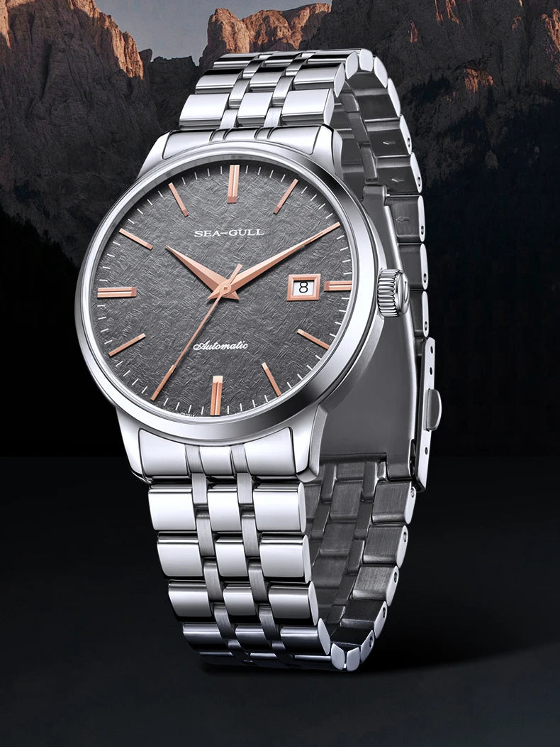 Seagull Design Date Stainless Steel Watch