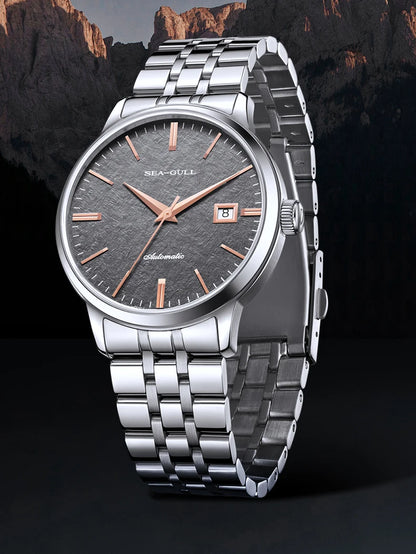 Seagull Design Date Stainless Steel Watch