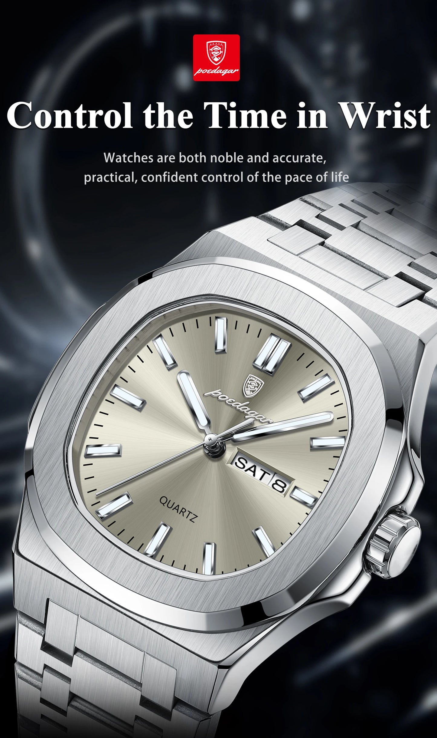 POEDAGAR Luxury Military Watch