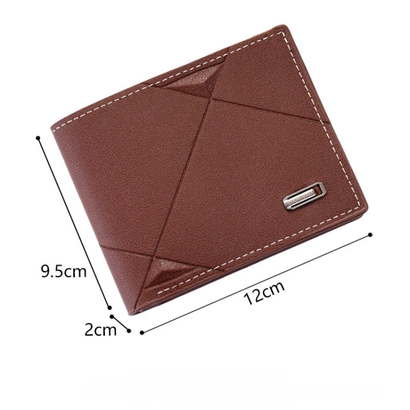 Men's Short Bifold Leather Wallet