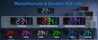 16.2'' Large Digital Wall Clock with Remote Control
