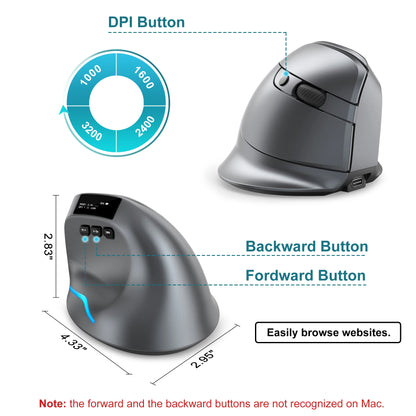 Lefon Bluetooth Vertical Mouse Wireless
