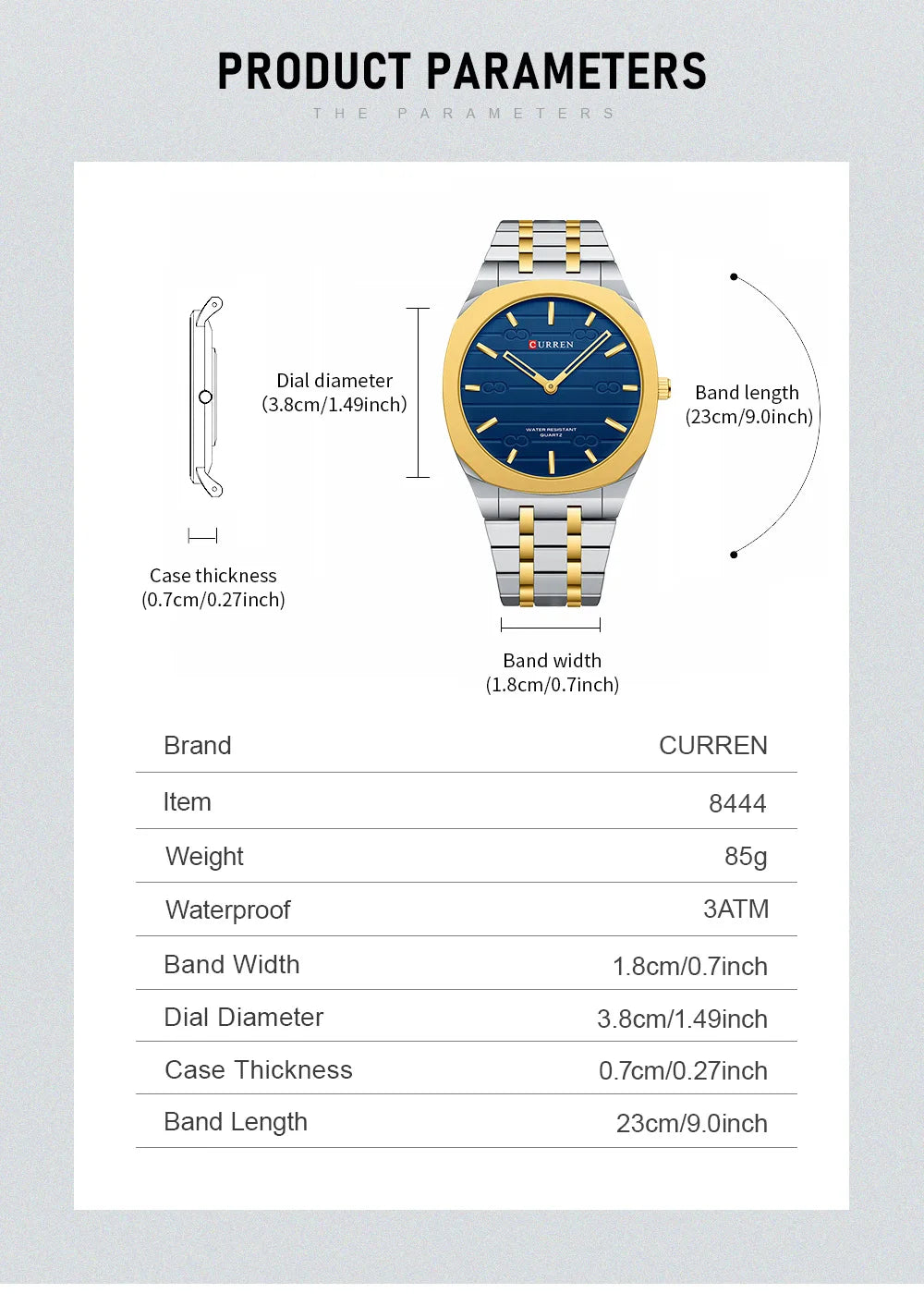 CURREN Thin Quartz Watch