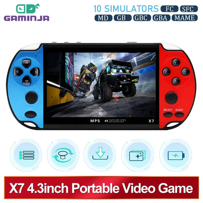 GAMINJA X7 4.3inch Handheld Game Console