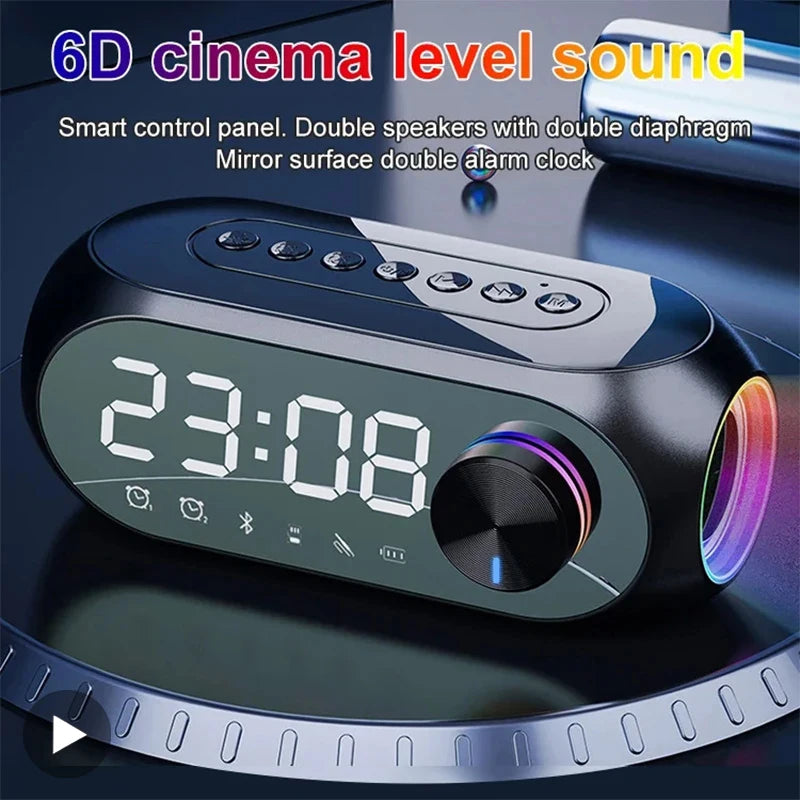 Alarm Clock Radio FM Bluetooth Speaker