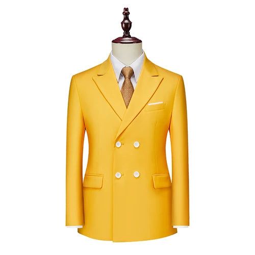 Men's Double-Breasted Blazer Coat