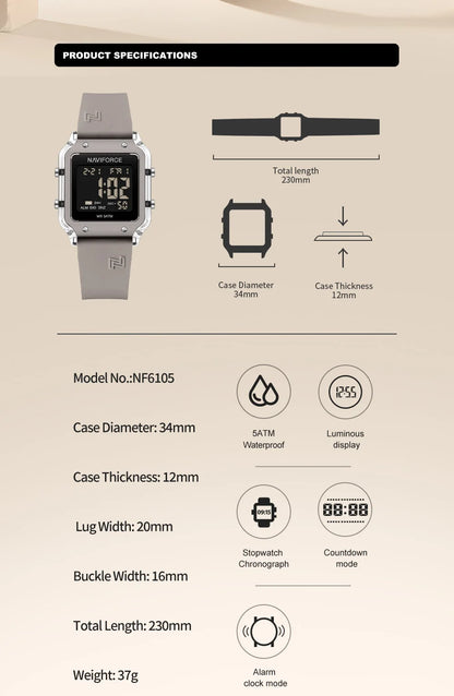 NAVIFORCE Multifunctional Digital Watch