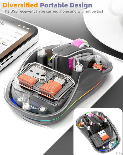 Transparent Bluetooth Wireless Mouse