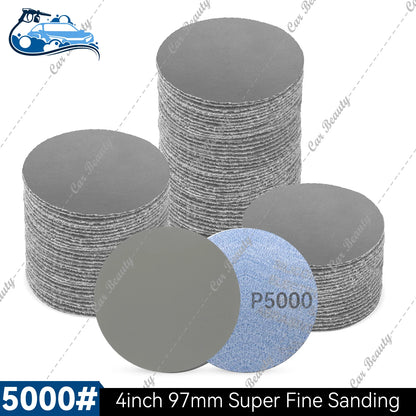 97mm 4inch Hook & Loop Round Sanding Disc Pad 60/80/100/150/180/240/320/400/600/800/1000/2000/3000/5000 Assorted Grits Sandpaper