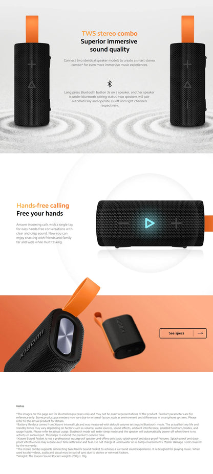 Xiaomi Pocket IP67  Portable Speaker