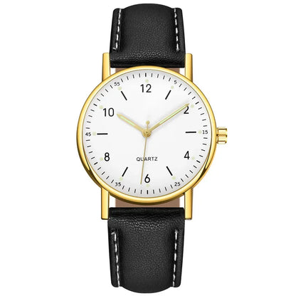 Number Strap Minimal Round Dial Watch